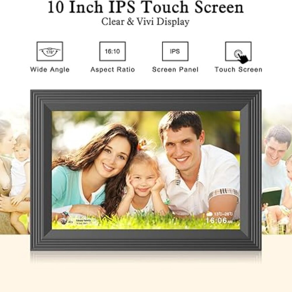 SAMMIX Digital Picture Frame WiFi Digital Photo Frame, 10.1 Inch - Picture 3 of 6